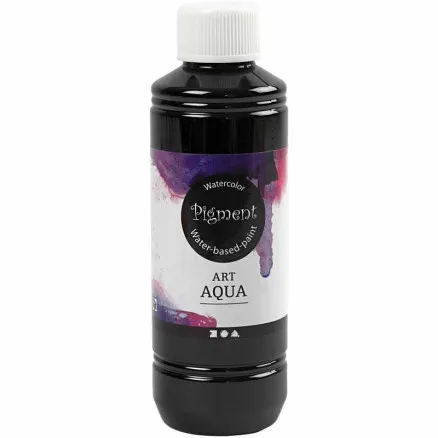 Flüssige Aquarellfarbe, schwarz, 250 ml/ 1 Fl.