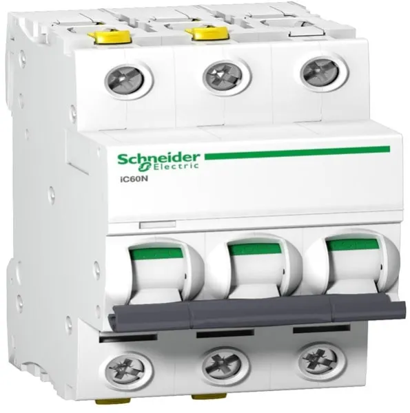 Schneider Electric Acti9 iC60N 3P 32A Doppelanschluss C-Charakteristik 6/10kA 230V Breite 54mm