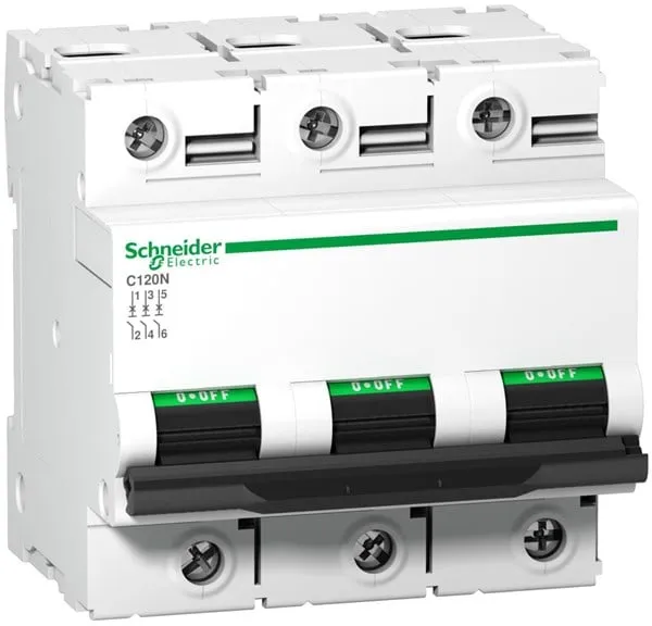 Schneider Electric Leitungsschutzschalter C120N 3P 100A Mono-Terminal C-Charakteristik 10kA 230/400V Breite 81mm