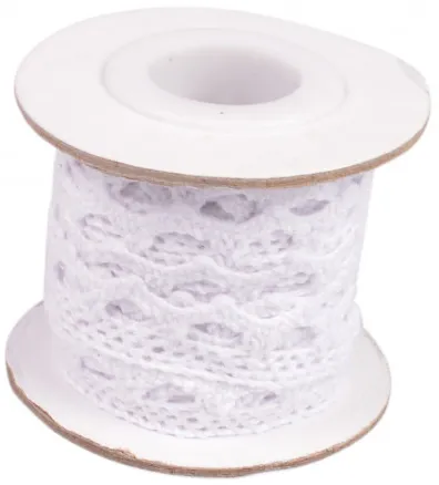 Infinity Hearts Spitze/Spitzenband Weiß 12mm 2,5m