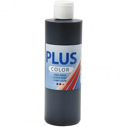 Plus Color Bastelfarbe, schwarz, 250 ml/1 Fl.